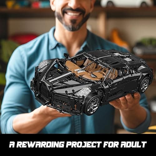 Mould King 13163 Technik Super Sports Car Building Blocks, 4688 Pieces Technology Truck Model with Motors, Remote Controlled Car Building Blocks thumbnail 2