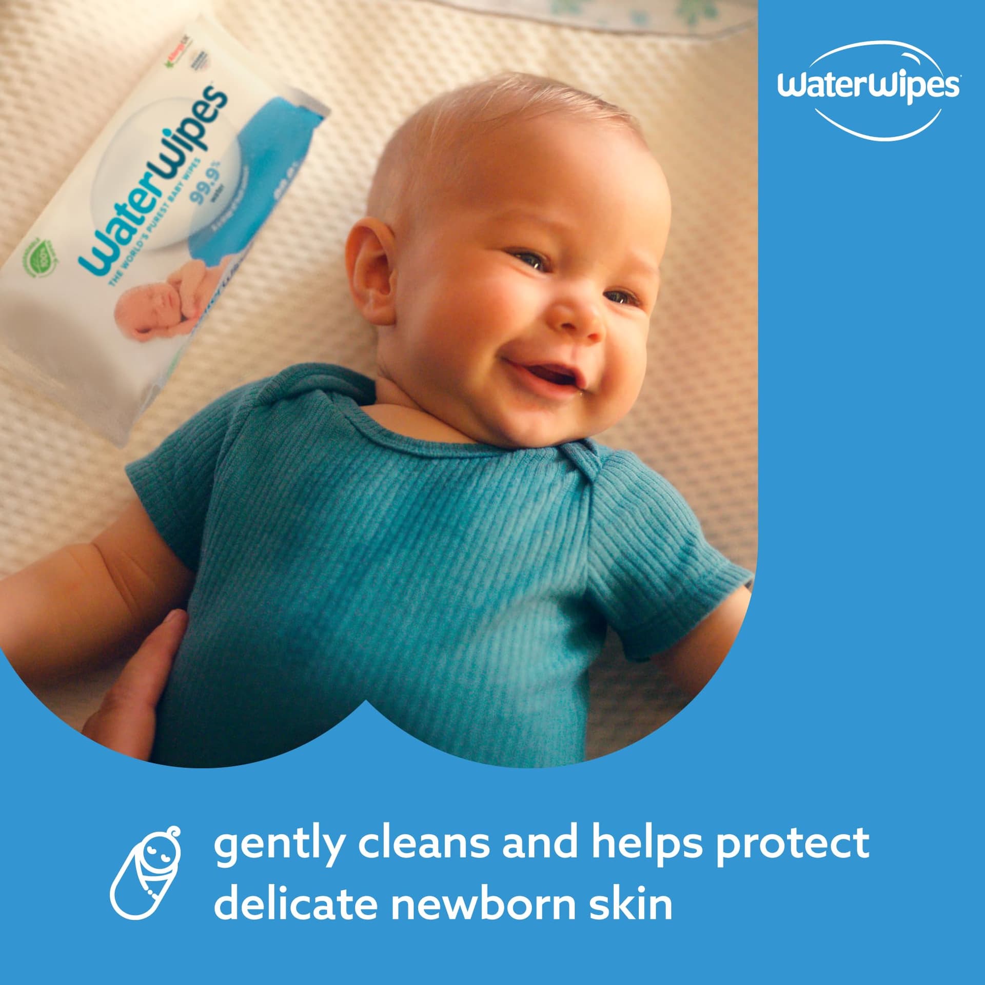 WaterWipes 240 Pack, Biodegradable Baby Wipes, 99.9% Water Based Wet Wiped, Unscented & Hypoallergenic, For Sensitive Skin & Newborns (4 packs x 60 wipes) - 60 count (Pack of 4) thumbnail 4