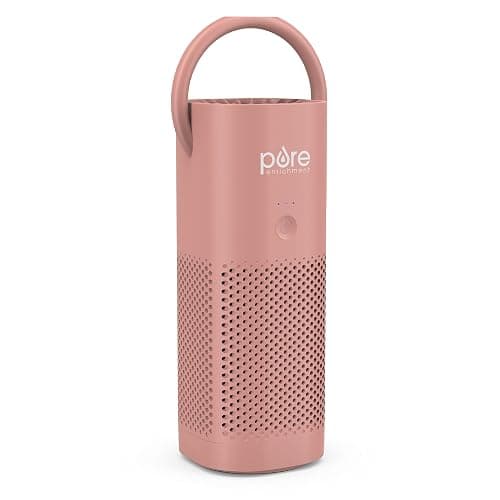 Pure Enrichment PureZone Mini Portable Air Purifier - Cordless True HEPA Filter Cleans Air & Eliminates 99.97% of Dust, Odors, & Allergens Close to You - Cars, School, & Office (Blush) - Image 1