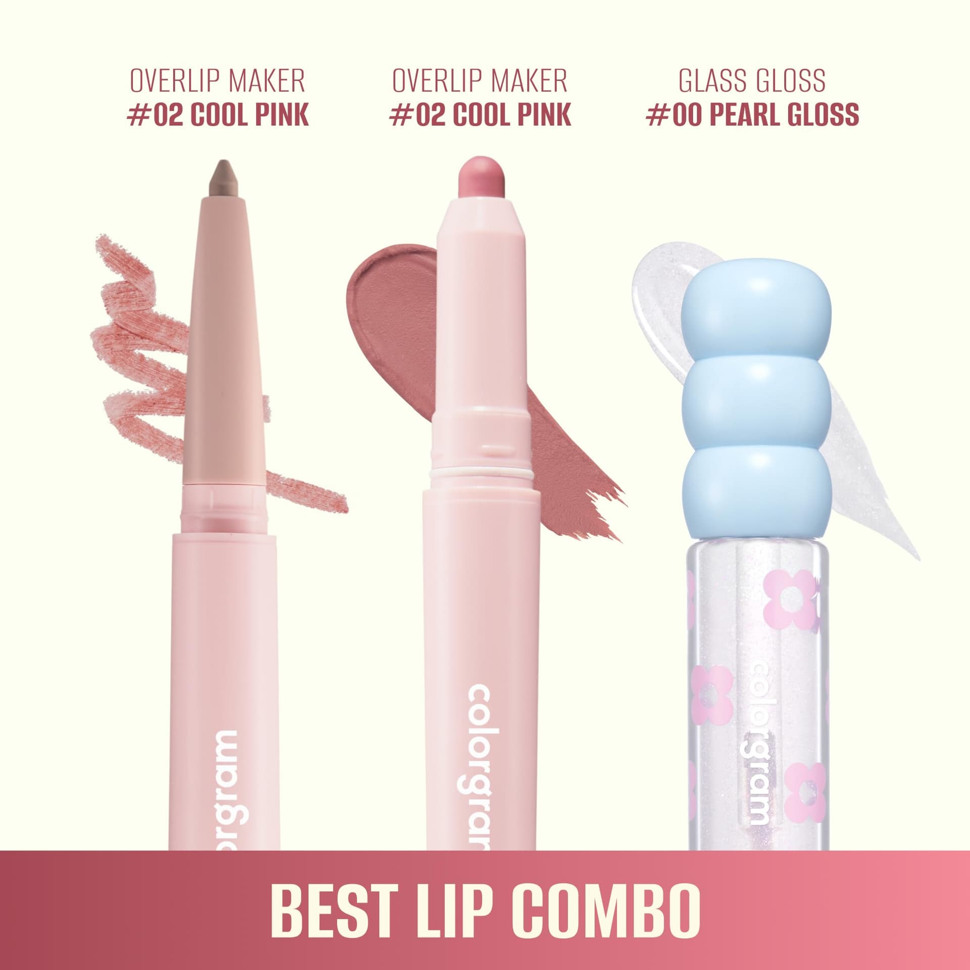 All In One Over-lip Maker - 02 Cool Pink by Colorgram for Women - 0.024 oz Lip Pencil thumbnail 8