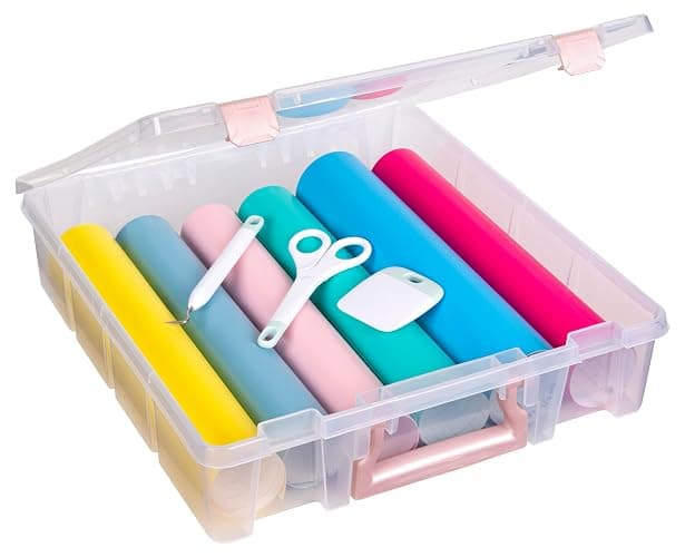 ArtBin 6955RL Super Satchel Compartment Box Clear Craft Organizer Storage Case - Rose Gold, Pack of 1 thumbnail 6