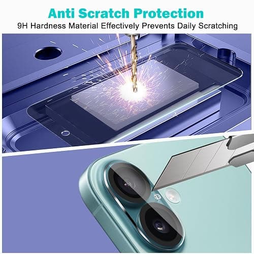 PEHAEL 3+3Pack for iPhone 16 Privacy Screen Protector with Camera Lens Protector Full Coverage Anti-Spy Tempered Glass Film 9H Hardness Easy Installation Bubble Free [6.1 inch] thumbnail 6
