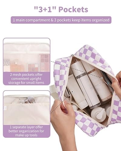Full Size Toiletry Bag Large Cosmetic Bag Travel Makeup Bag Organizer for Women thumbnail 2