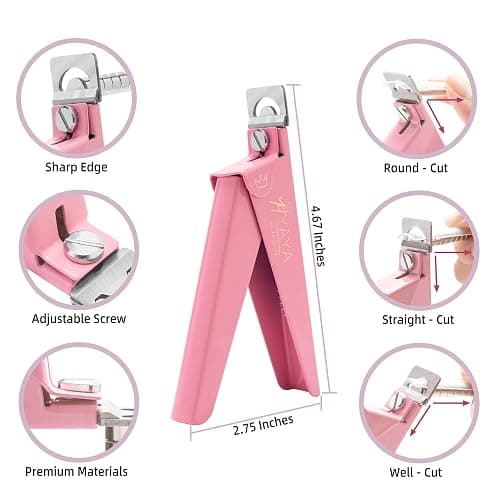 Yaya Acrylic False Nail Clippers with Magnets,Nail Cutters for Nail Tips,Nail Tip Cutter with Length Measurement, Acrylic Nail Cutter with Sizer Magnets, Manicure Tool for Salon Home Nail Art. thumbnail 5
