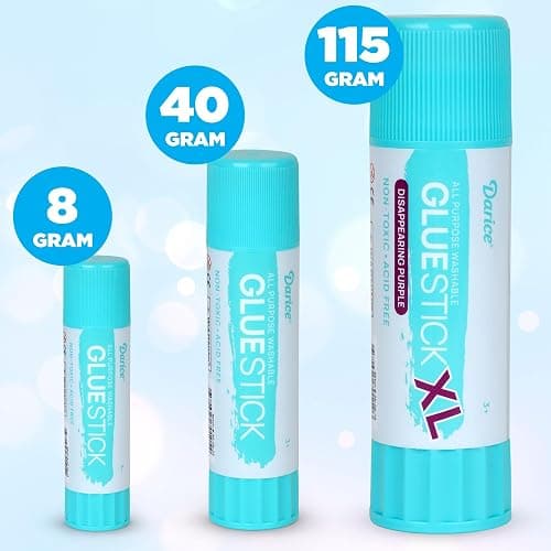 Darice Giant Disappearing Purple Glue Sticks, Large 115-gram Jumbo XL Glue Stick - Dries Clear, Washable, Non-Toxic - Classroom Back to School Supplies - 1 Pack 4.05oz thumbnail 3
