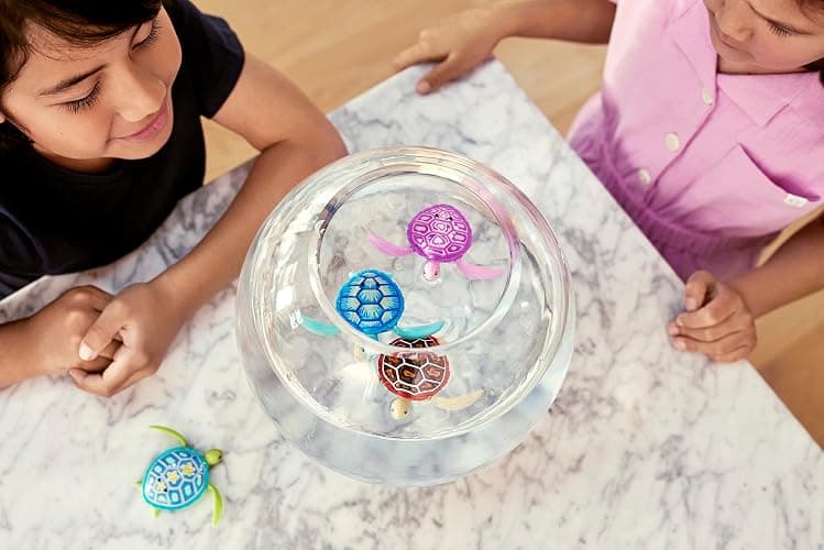 Robo Alive Robo Turtle Robotic Swimming Turtle (Orange + Blue) by ZURU Water Activated, Comes with Batteries, Amazon Exclusive (2 Pack) thumbnail 2
