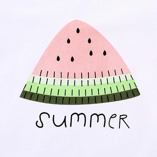 YOUNGER TREE Toddler Baby Girls Clothes Watermelon T-shirt + Linen Shorts with Belt Cute Summer Short Set thumbnail 5