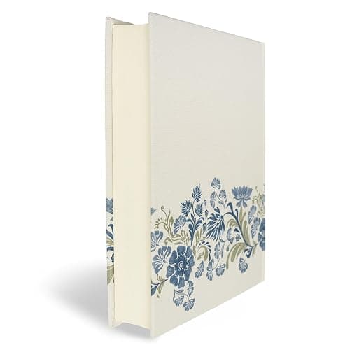 CSB Notetaking Bible, Large Print Edition, Cream Floral Cloth Over Board, Black Letter, Wide Margins, Journaling Space, Single-Column, Reading Plan, Easy-to-Read Bible Serif Type thumbnail 3