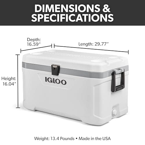 Igloo Marine Cooler | Insulated Hard Shell Ice Chest |Great for Fishing, Camping, Boating, & More thumbnail 6