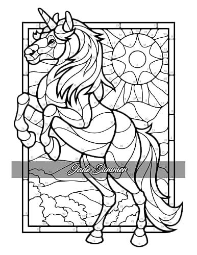 Color by Number Animals: Adult Coloring Book with Cats, Dogs, Birds, Butterflies, Horses, Sloths, and Many More for Stress Relief and Relaxation thumbnail 21