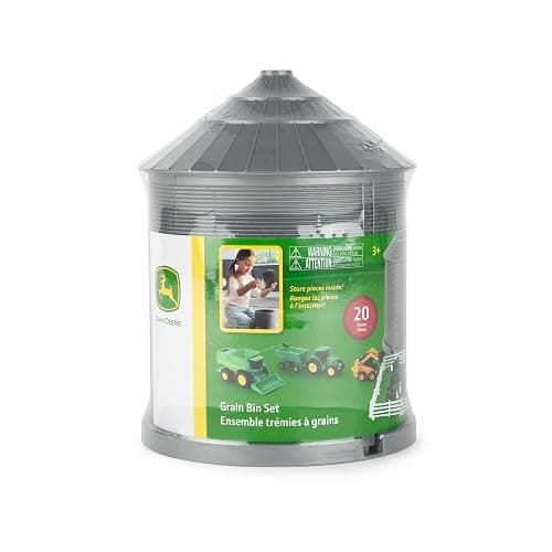 TOMY John Deere Farm Playset with Grain Bin - 1:64 Scale - Includes Grain Bin, John Deere Tractor Toys, Skid Steer, Farm Animal Toys, and Fencing - Ages 3 Years and Up thumbnail 6