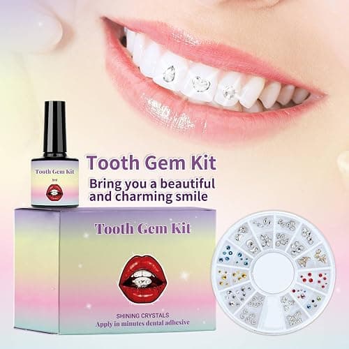 DIY Tooth Gems Kit - Elegant Removable Tooth Gems for Women – Shiny Diamond Crystal Teeth Jewelry. Trendy, Fashionable & Long-Lasting Dental Decor. Perfect for Parties & Special Occasions thumbnail 3