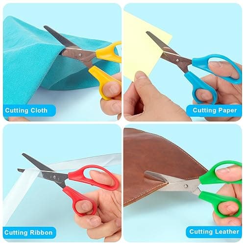 30 Pack Kids Scissors, 5 Inch Bulk Scissors for School, Blunt Tip Scissors for Child Student Teacher, School Supplies Craft Cutting Paper, Kids Safety Scissors for Preschool Classroom Office Home thumbnail 6