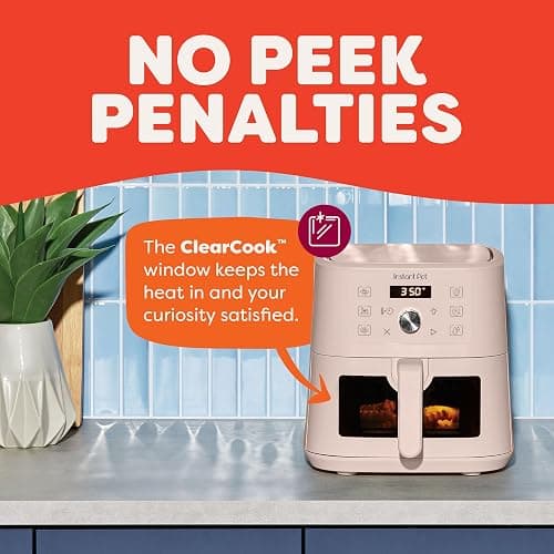Instant Pot 4QT VORTEX 6-in-1 Mini Air Fryer, Air fry, Bake, Roast, Broil, Dehydrate or Reheat, Rosewater, 4 Quarts thumbnail 3