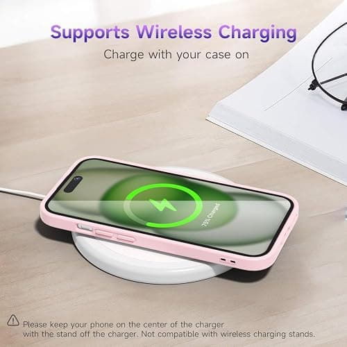 oakxco Thin Slim Clear case for iPhone 15 iPhone 14 iPhone 13 Case, Transparent Hybrid Hard Plastic & Soft Silicone Rubber Bumper, Non-Yellow Acrylic Protective Cover for Women Girl, Light Pink thumbnail 7