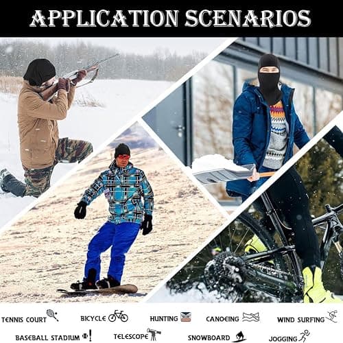 Ski Mask for Men Balaclava Face Mask Women Shiesty Masks Motorcycle Helmet Face Cover Full Head Masks for Sun UV Protection thumbnail 7