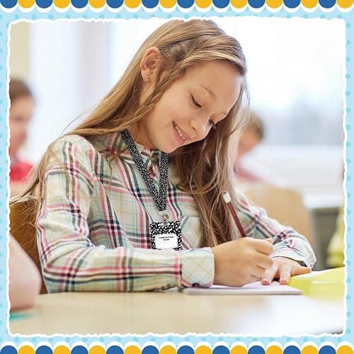 Colarr 6 Packs Teacher Appreciation Gifts Teacher ID Badge Holder with Lanyard Composition Notebook Pencil Crayon Apple ID Badge Holder for Graduation Gifts School Supplies thumbnail 5