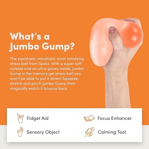 Speks Gump Jumbo Squishy Sensory Balls, Silent Stress Relief Tool, Desk Toy thumbnail 3
