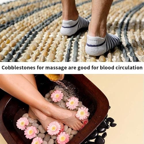 OUPENG Pebbles Polished Gravel, Natural Polished Mixed Color Stones, 0.5-1.2 inch Small Decorative River Rock Stones 5 Pounds (80-Oz) thumbnail 8