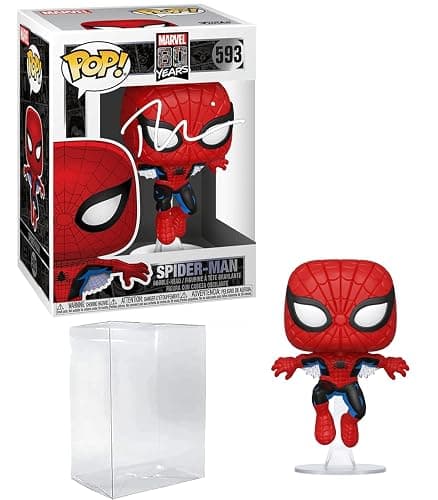 Tobey Maguire Spider-Man #593 Facsimile Signed Reprint Laser Autographed Funko POP! Marvel Figurine with Protector Case thumbnail 3