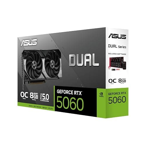 ASUS Dual GeForce RTX™ 5060 8GB GDDR7 OC Edition (PCIe 5.0, 8GB GDDR7, DLSS 4, HDMI 2.1b, DisplayPort 2.1b, 2.5-Slot Design, Axial-tech Fan Design, 0dB Technology, and More) thumbnail 23