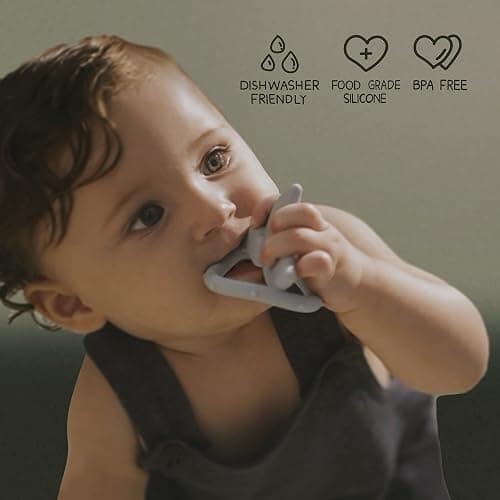 Moonkie Stacks of Circles Soft Teething Toy Educational Learning Stacking Ring Toys for Babies, 7 Piece Set thumbnail 3
