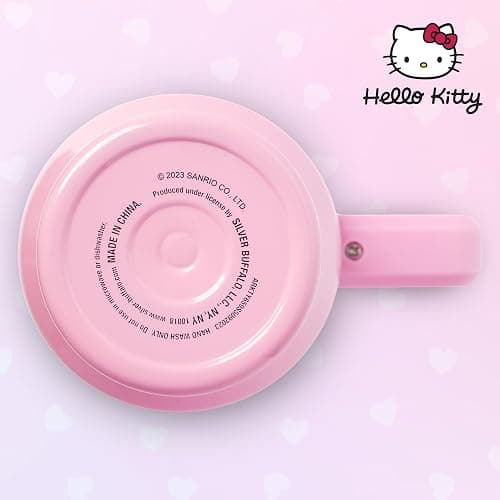 Silver Buffalo Sanrio Hello Kitty Waving, Stainless Steel Tumbler, 40oz | Double Walled, Includes Handle and Straw, Fits in Standard Cup Holder, Drinkware, Water Bottle, Pink, 1.18 Liters thumbnail 9