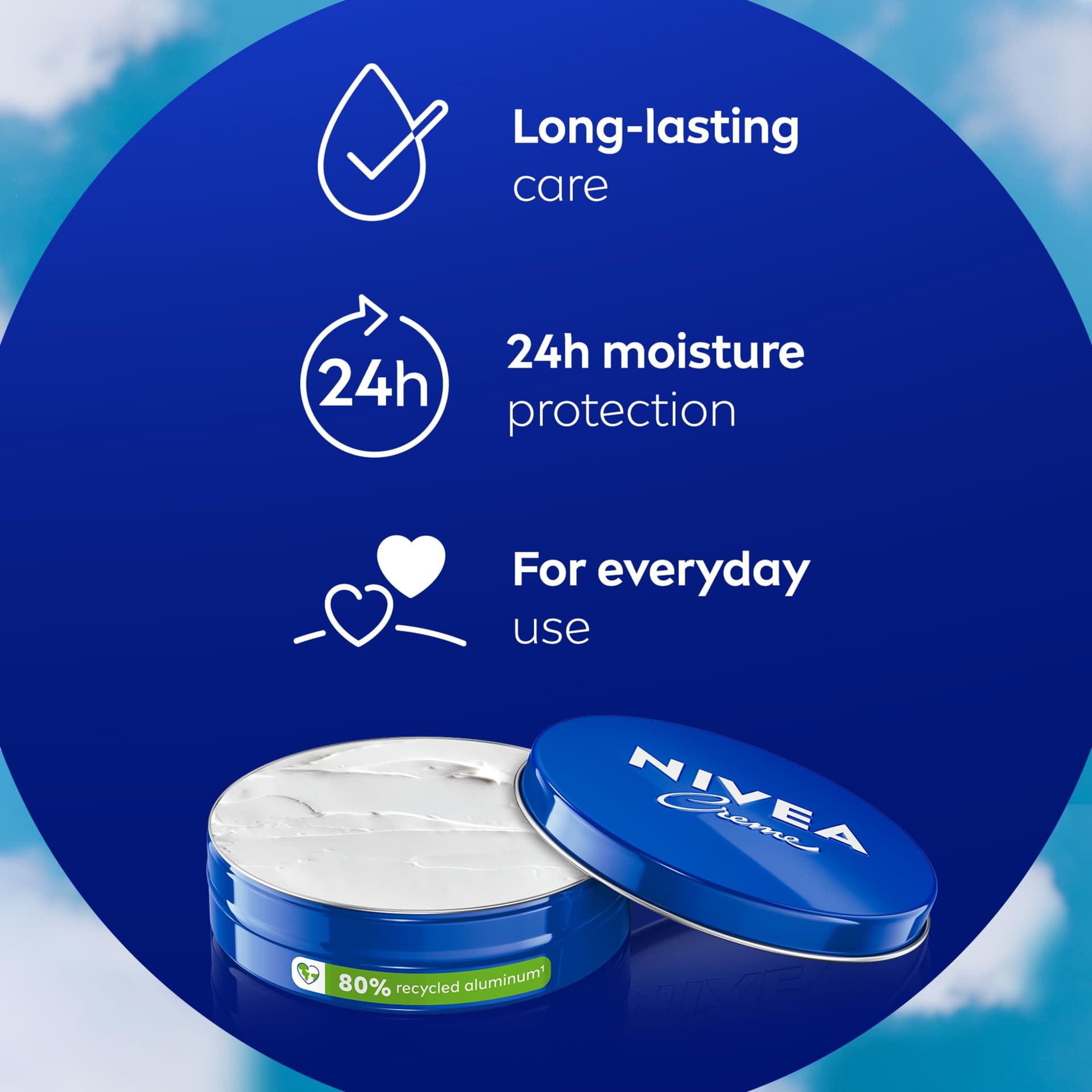 NIVEA Creme Moisturiser 60ml | Multi-Use Moisturiser for Face, Body and Hands | 24-hour Moisture Protection | Smoothes and Hydrates Dry Skin | Perfect For Everyday Use thumbnail 5