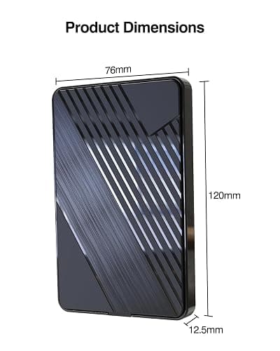500G External Hard Drive,USB 3.0 and USB-C Storage Expansion Mobile HDD | Portable Slim Extended Storage for PC, Mac, Laptop, PS4, Xbox one, Phone thumbnail 7