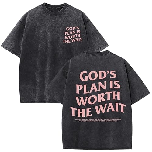 Wrenpies Christian Faith Shirts for Men Jesus God Bible Verse Inspirational Religious Graphic Tees Acid Wash Vintage Tshirt - Image 1