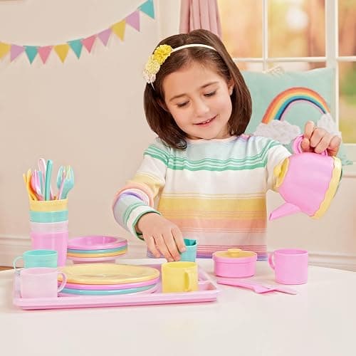 Battat – Play Circle – Dish Set – Plates, Cups, and Tea Party Toys – Kitchen Toys for Toddlers – Pretend Play – 3+ Years(34 Pieces) thumbnail 2