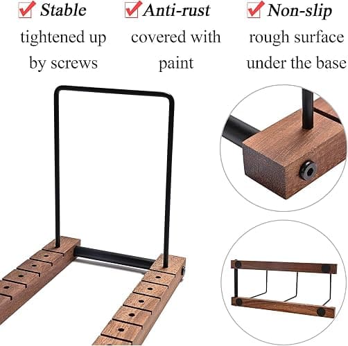 Yorkmills Vinyl Record Storage, Display Up to 50 LP Albums DVDs CDs, Solid Wooden Vinyl Record Holder with Stainless-Steel lp Storage Boxes shelf Stand Case, Record Stand for Home Desktop Decor thumbnail 3
