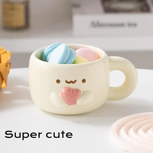 Cute Funny Coffee Mugs Valentines Day Mug Anime Cup For Women, Unique Anniversary Engagement Couple Gifts For Him And Her, Kawaii Mr And Mrs Gifts (Heart) thumbnail 6