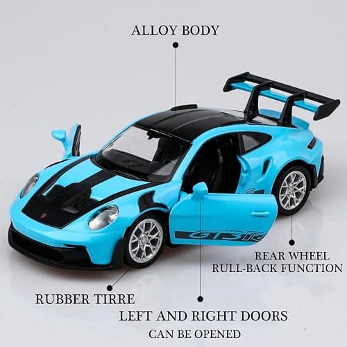 TOKAXI 1/36 Scale Porsche 911 GT3 RS Diecast Car Models,Pull Back Vehicles Porsche 911 GT3 RS Toy Car,Cars Gifts for Boys Girls thumbnail 7