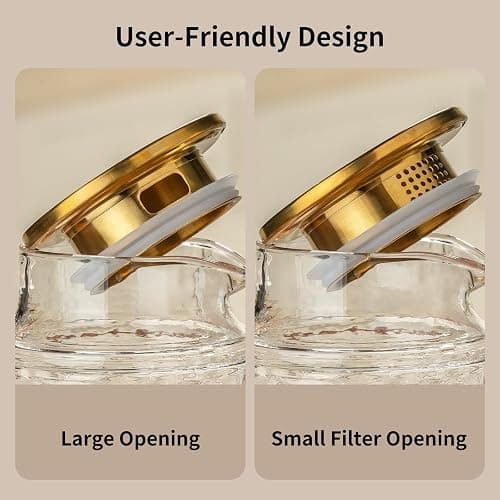 Buaic Glass Pitcher with Lid, 2 PACK 84 oz/2.5L Liter Vintage Water Pitcher, Clear Borosilicate Glass Water Carafe for Cold Brew, Coffee, Lemonade, Iced Tea,Beverage, Heat Resistant thumbnail 5