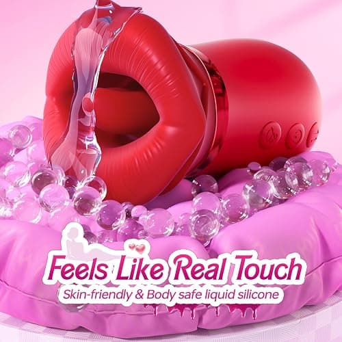 Vibrator Adult Sex Toys for Women - Sovokn 5IN1 Mouth Sucking Vibrator Rose Sex Toy, 10 Tongue Licking, 3 Auto & 1 Manual Sucking Adult Toys New APP, Anal Clit Nipple Vibrators Female Couples Sex Toys thumbnail 6