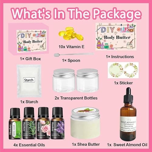DINGTU Body Butter Making Kit- Shea Butter Lotion Making Kit, DIY Crafts for Adults with Coconut Oil, Organic Shea Butter Natural Whipped Coconut Oil Body Butter Maker Skin Care Gifts for Women thumbnail 2