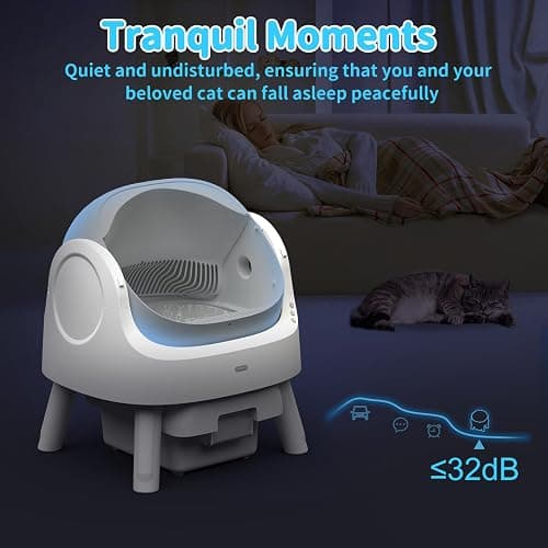 Self Cleaning Cat Litter Box, Automatic Cat Litter Box for Multiple Cats, Integrated Safety Protection with Open-Top Design thumbnail 5
