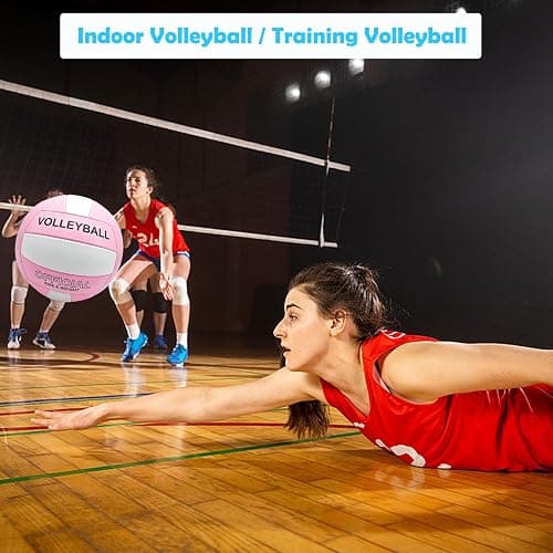 Stavanicen Volleyball Official Size 5 Volleyball for Indoor Outdoor, Soft Touch Volleyballs for Adults Beach Play Pool Game Gym Training Play, Durable Design, with Ball Pump thumbnail 5