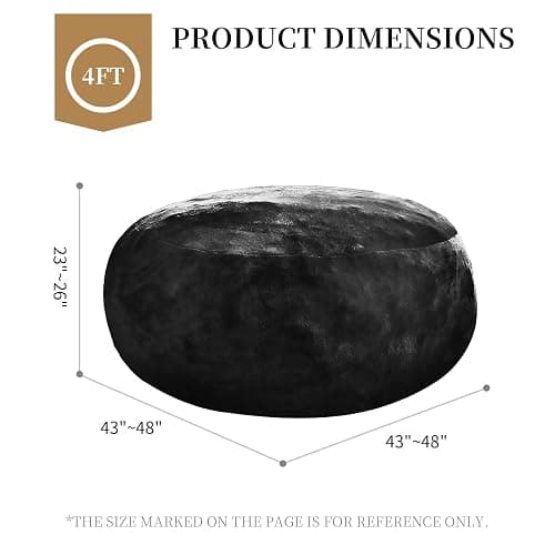 Big Bean Bag Chairs for Adults ，6FT Bean Bag Chair with Filler Memory Foam Chair Super Soft Plush, Living Room Furniture, Suitable for bedrooms, Comfy Lounge Reading Chairs (DarkGrew, 6FT) thumbnail 2