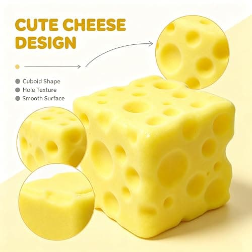 Nkde Cheese Squishy Dumpling Crunchy Butter Squishy Butter Squeeze Toys | Squishy Squishys Design Simulation of Bread Shape Slow Rising Stress Relief Cheese Squishy thumbnail 7