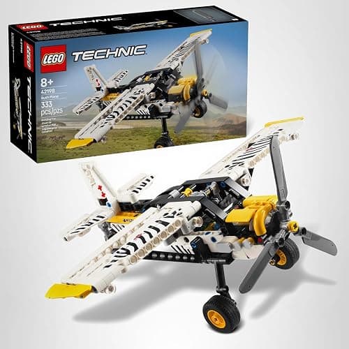 LEGO Technic Bush Plane Toy - Buildable Airplane Toy for Kids, Boys and Girls, Ages 8+ - Model Airplane Gift with Spinning Propeller, 4-Cylinder Piston Engine, and More - 42198 thumbnail 7