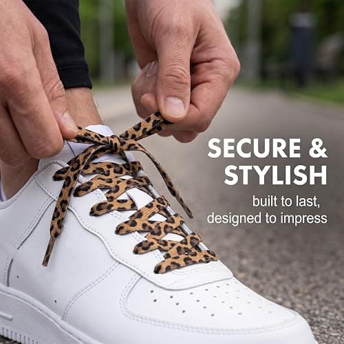Retro Leopardenmuster Flache Schnürsenkel Verdickt Verschleißfest Persönlich Passend Hoch Canvas Schuhe Braun Schwarz Leopard 120cm 2 Paar,schnürsenkel rund,schnürsenkel,schnürsenkel leopardenmuster thumbnail 6