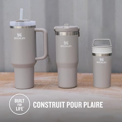 STANLEY 1913 Quencher H2.0 FlowState Mug Isotherme avec Paille 1.2L - Froid Pendant 11 Heures - Glacé Pendant 48 Heures - Thermos Lavable au Lave-Vaisselle - Gourde Inox Sans BPA - Ash thumbnail 2
