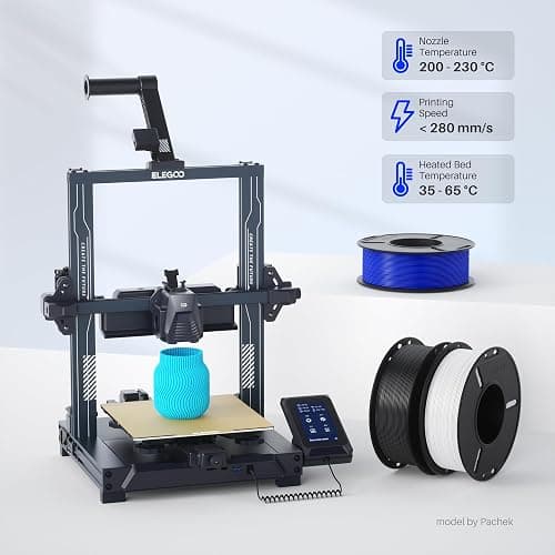 ELEGOO PLA Plus 3D Printer Filament Bundle 1.75mm Multicolors 250g*8 | Black/White/Red/Dark Blue/Orange/Yellow/Sky Blue/Sea Green, Dimensional Accuracy +/- 0.02mm, 8 Pack 250g Spool thumbnail 7