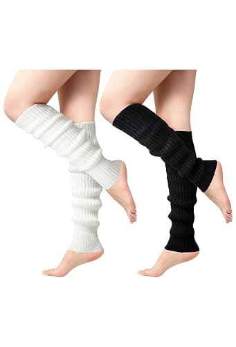 Passionbility Leg Warmers for Women 80s, Ribbed Knit Long Socks Leg Warmer | Leg Warmers Women Girls Y2k, Warm LegWarmer Long Socks for Party Yoga Sports Fashion Accessories, Medium Size Stretch Fit - Image 1