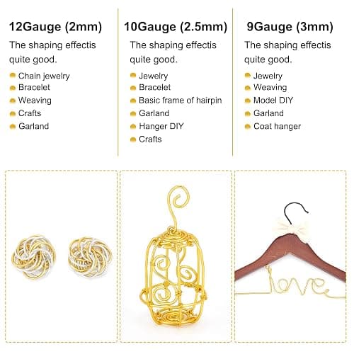 BENECREAT 18 Guage Aluminum Wire (18 Gauge,492 FT) Anodized Jewelry Craft Making Beading Floral Colored Aluminum Craft Wire - Silver thumbnail 3