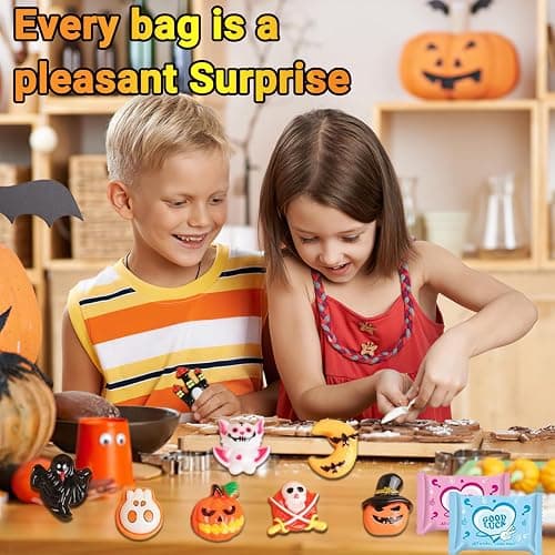 50pcs Halloween Party Favors Blind Bag Mini Resin Figures: Surprise Collectible Miniatures for DIY Crafts, Trick-or-Treat Toys, Dollhouse, Fairy Garden, Halloween Decorations thumbnail 5