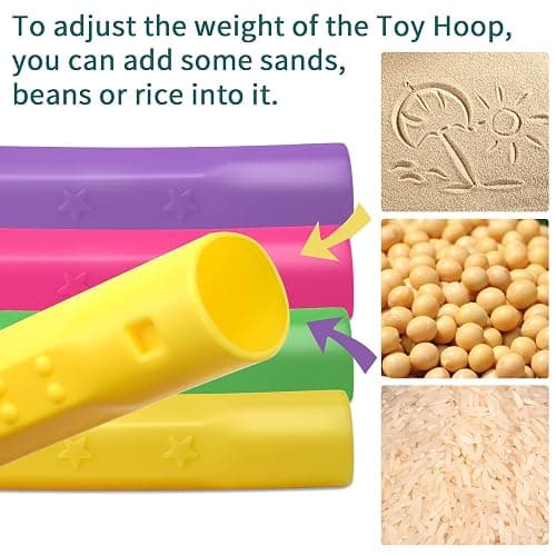 2 Pack Color Hoop - Size & Length Adjustable, Plastic Toys for Kids & Party Games, Gymnastics & Dog Agility Equipment, Christmas Wreath thumbnail 5