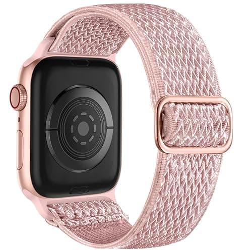 Lerobo Nylon Stretchy Solo Loop Watch Band, Compatible with Apple Watch Series 11-1, SE/Ultra 3 2 1 38/40/41/42/44/45mm/46mm/49mm, Adjustable Replacement Strap for Women Men - Image 1